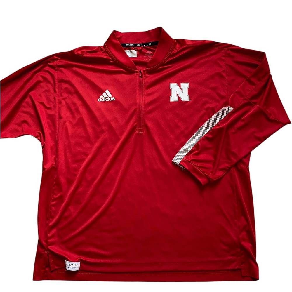 Men’s Adidas PrimeBlue Nebraska Quarter Zip